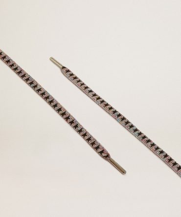 Multicolor Lurex laces with contrasting black stars