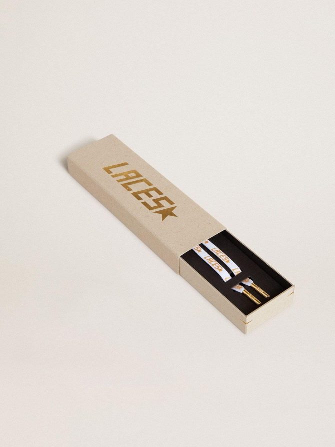 White laces with contrasting gold-colored ‘Laces’ lettering - Image 2