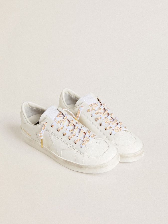 White laces with contrasting gold-colored ‘Laces’ lettering - Image 3