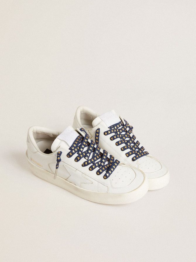 Navy-blue laces with contrasting gold stars - Image 3