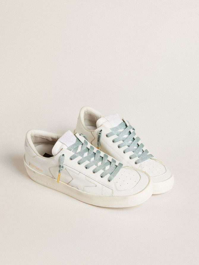 Gray Lurex laces with contrasting black logo - Image 3