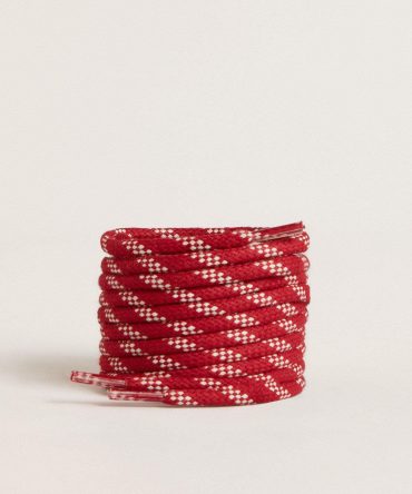 Red cotton laces with red aglet
