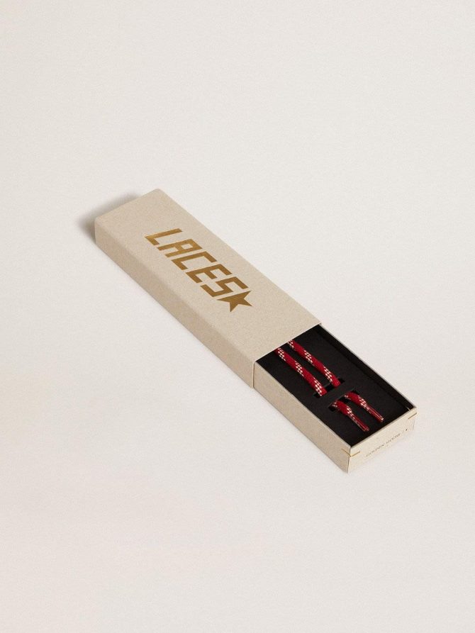 Red cotton laces with red aglet - Image 2