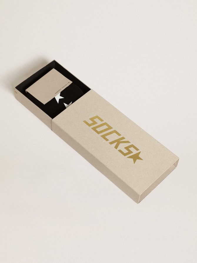 Black socks with contrasting white stars - Image 2