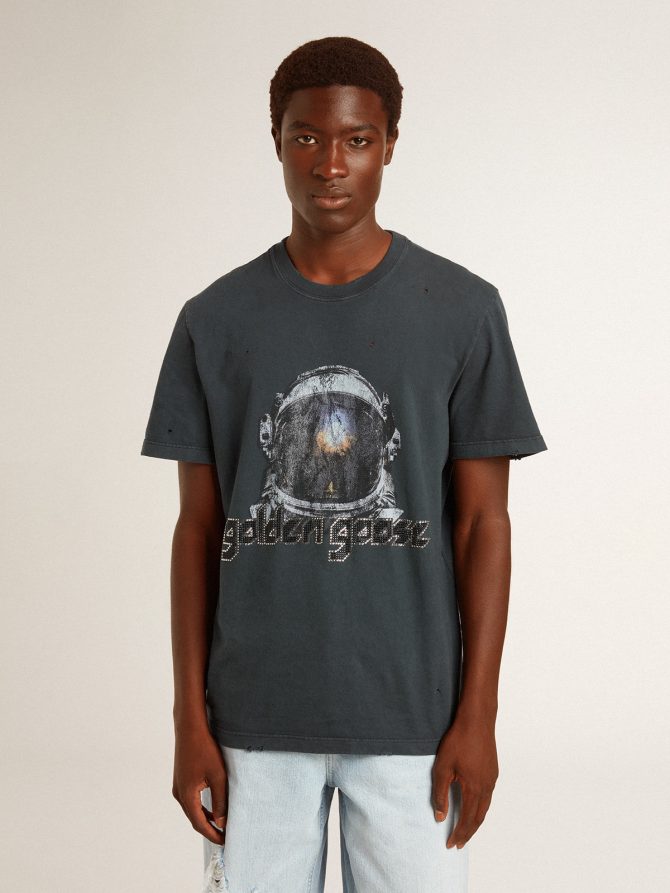 Black T-shirt with multicolor print - Image 3