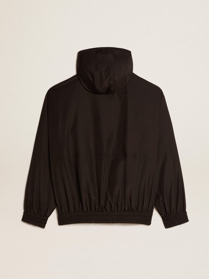 Black windbreaker with hood - Image 2
