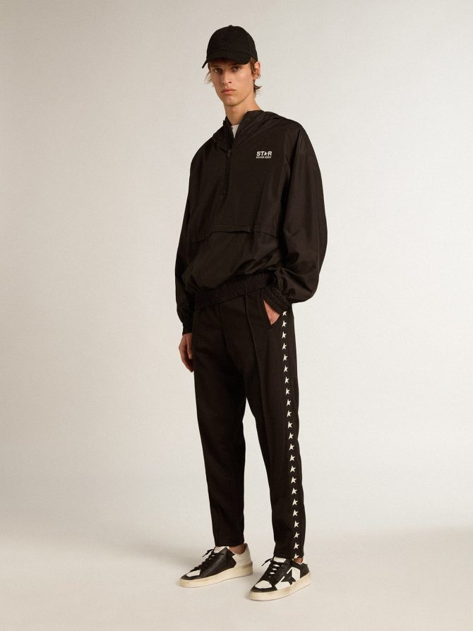 Black windbreaker with hood - Image 4