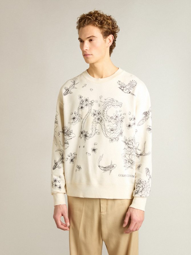 Aged white CNY sweatshirt - Image 2