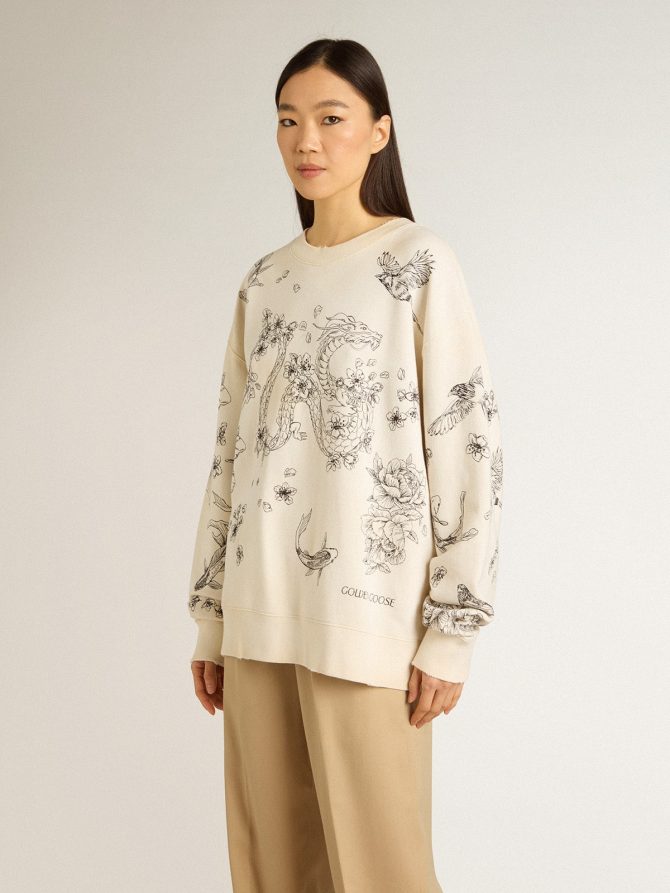 Aged white CNY sweatshirt - Image 6