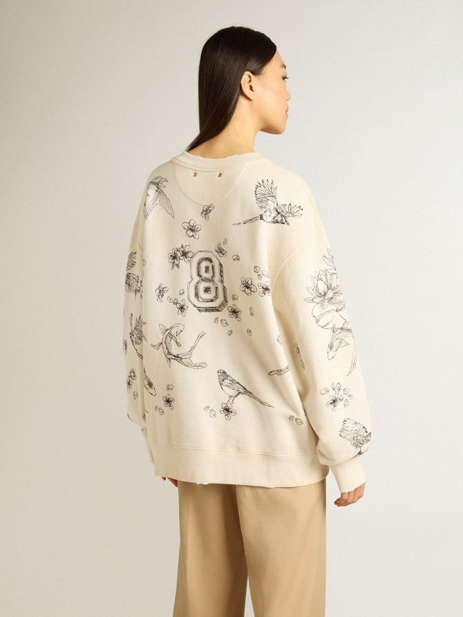 Aged white CNY sweatshirt - Image 8