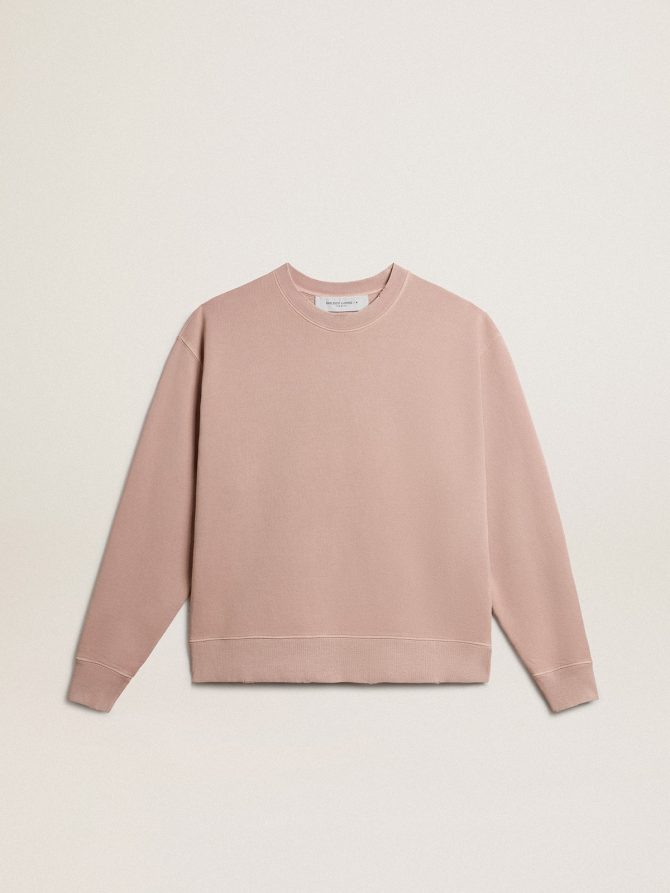 Powder-pink sweatshirt with reverse logo on the back – Jersey Capsule