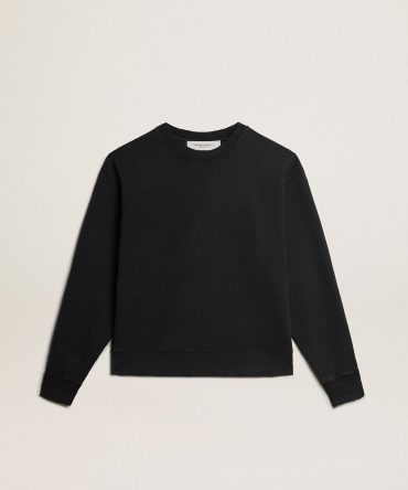 Sweatshirt in washed black with reverse logo on the back – Jersey Capsule