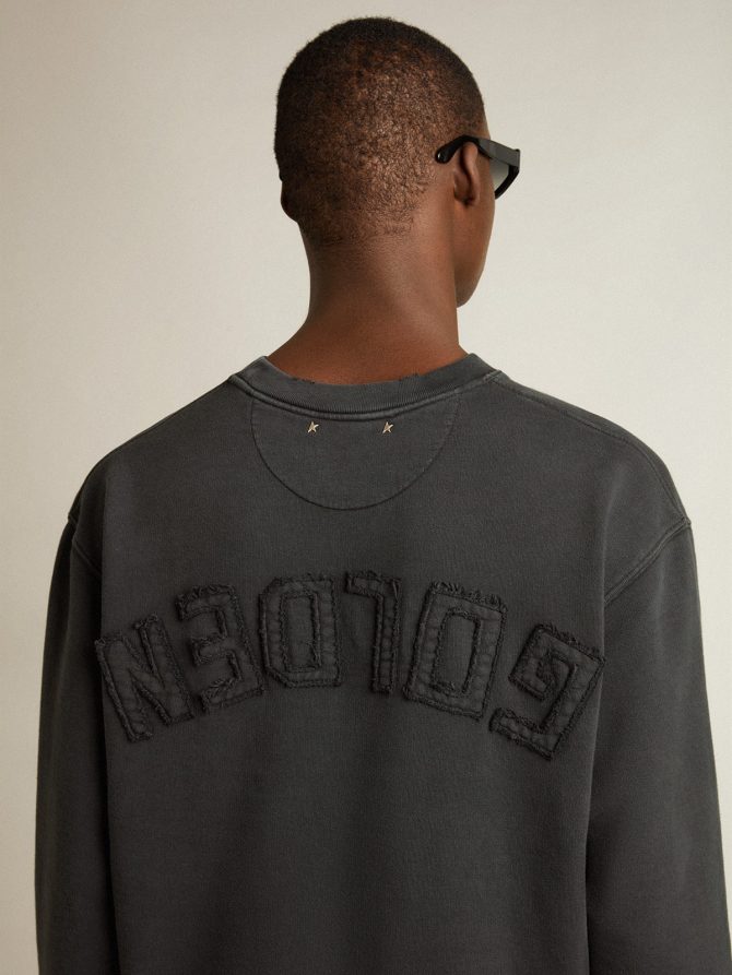 Sweatshirt in washed black with reverse logo on the back – Jersey Capsule - Image 5