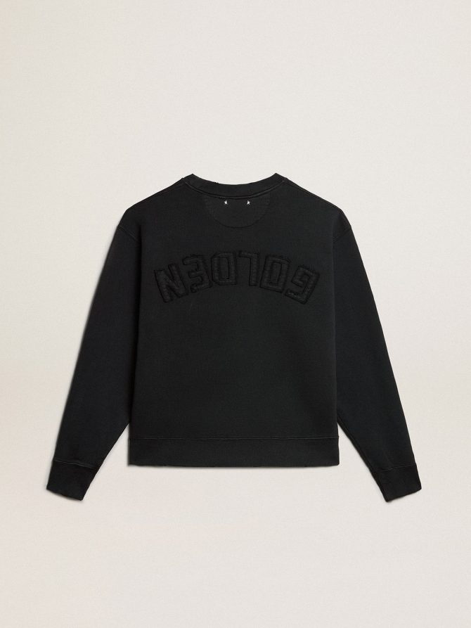 Sweatshirt in washed black with reverse logo on the back – Jersey Capsule - Image 6