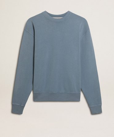 Baby blue sweatshirt with reverse logo on the back – Jersey Capsule