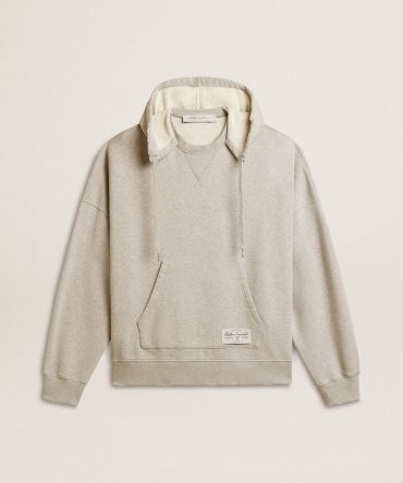 Unisex cotton hooded sweatshirt with print on the back