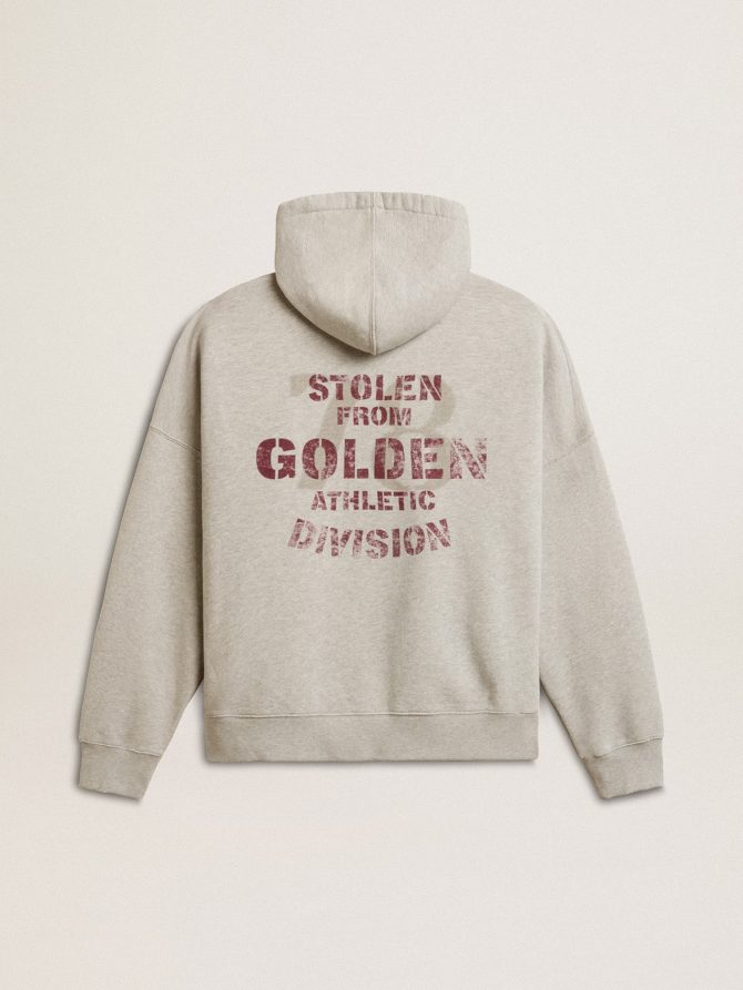 Unisex cotton hooded sweatshirt with print on the back - Image 2