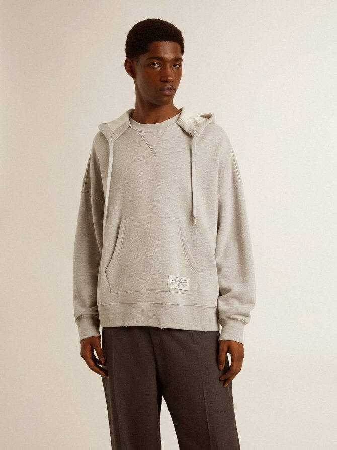 Unisex cotton hooded sweatshirt with print on the back - Image 3