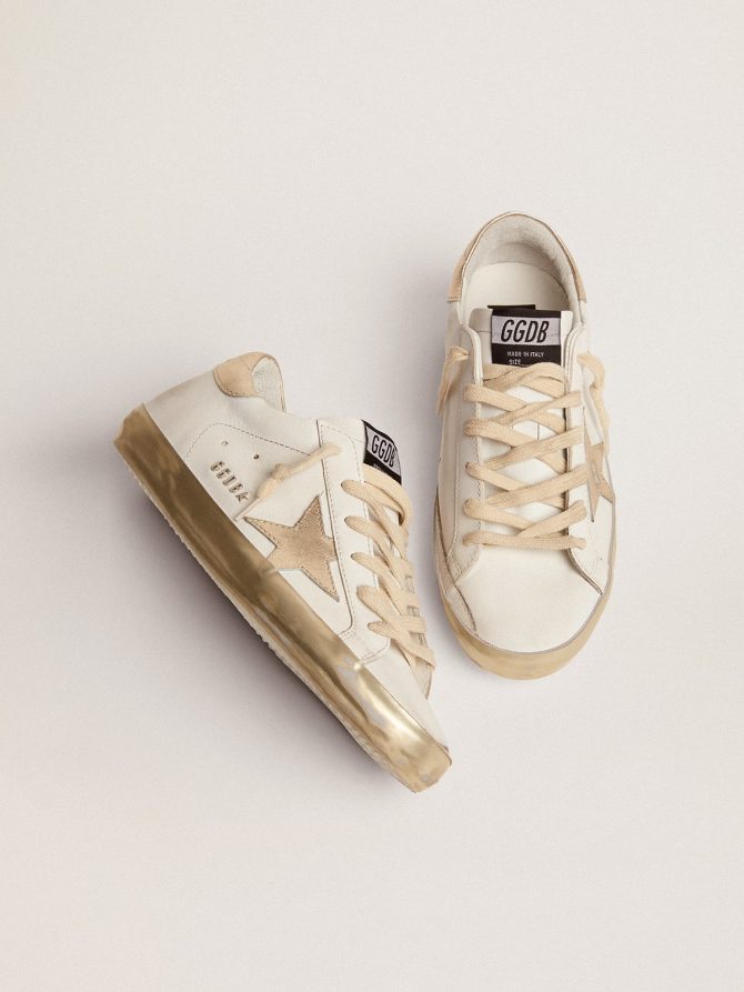 Women’s Super-Star with gold sparkle foxing and metal stud lettering - Image 5