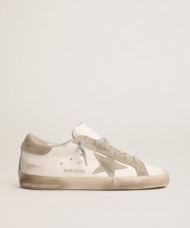 Women’s Super-Star with gray suede star and heel tab