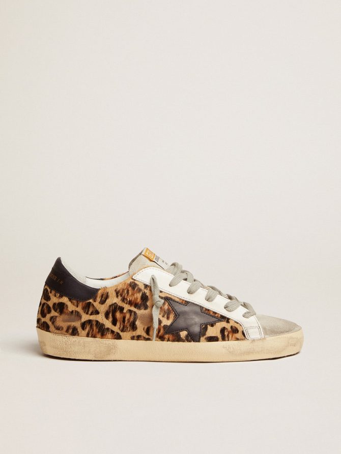 Women’s Super-Star in leopard print leather