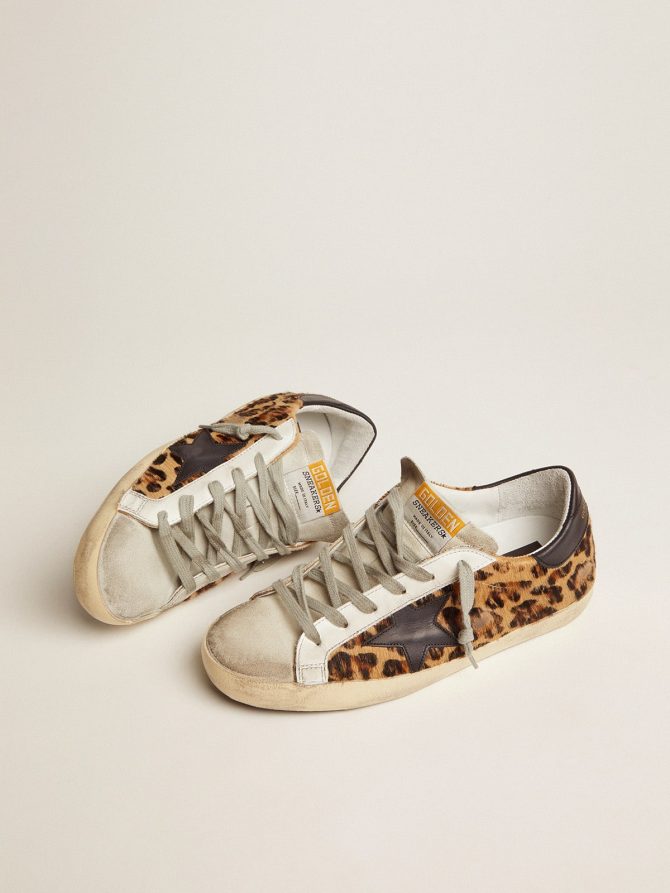 Women’s Super-Star in leopard print leather - Image 2