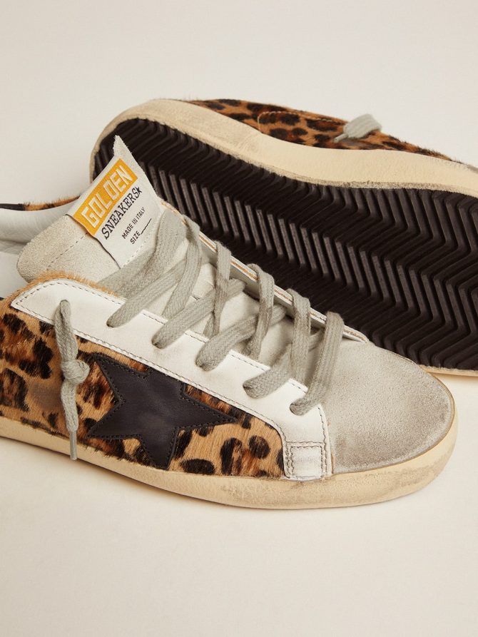 Women’s Super-Star in leopard print leather - Image 4