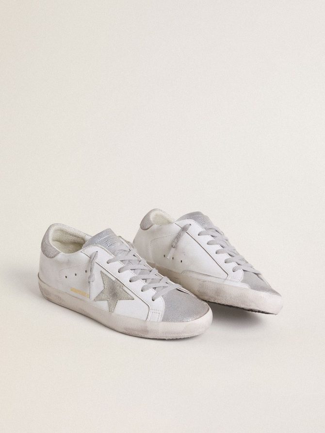 Women’s Super-Star with gray suede star and silver glitter inserts - Image 2