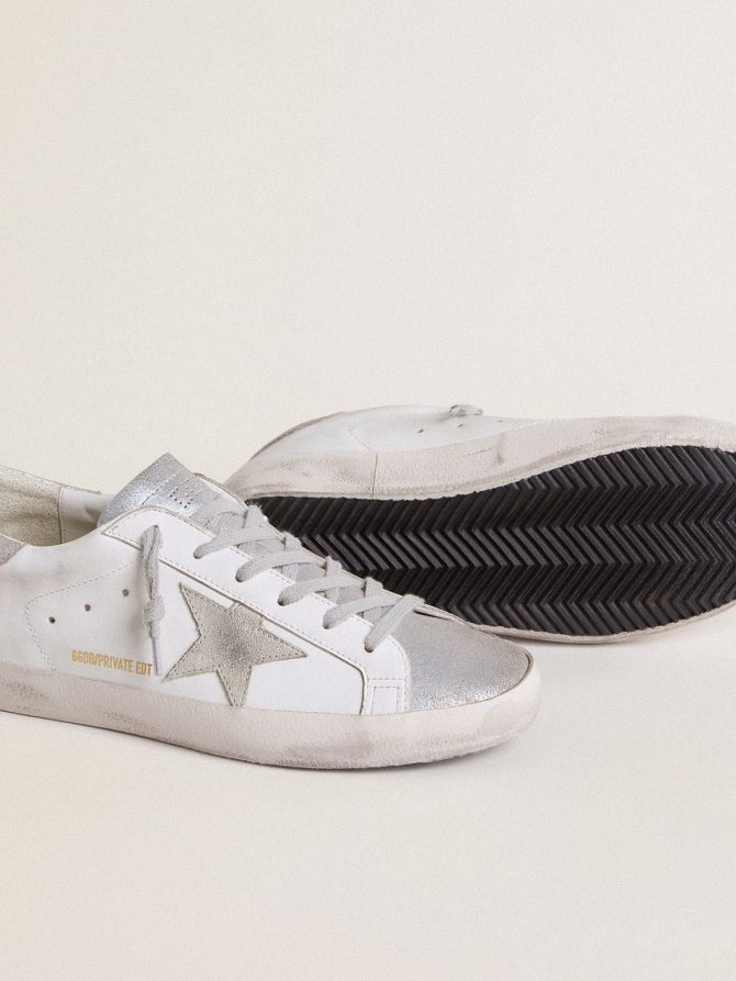 Women’s Super-Star with gray suede star and silver glitter inserts - Image 3