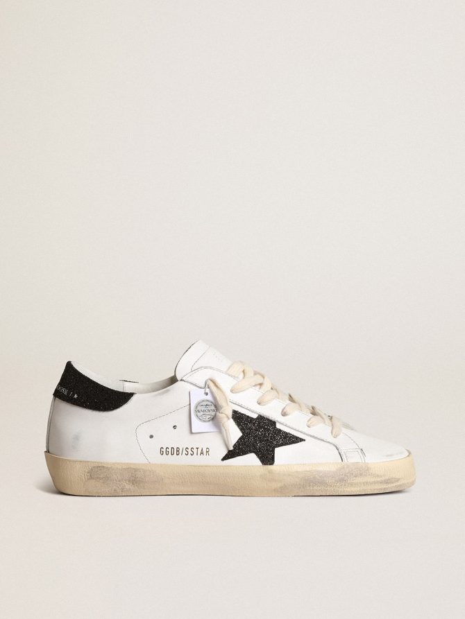 Women’s Super-Star with a black Swarovski crystal star and heel tab
