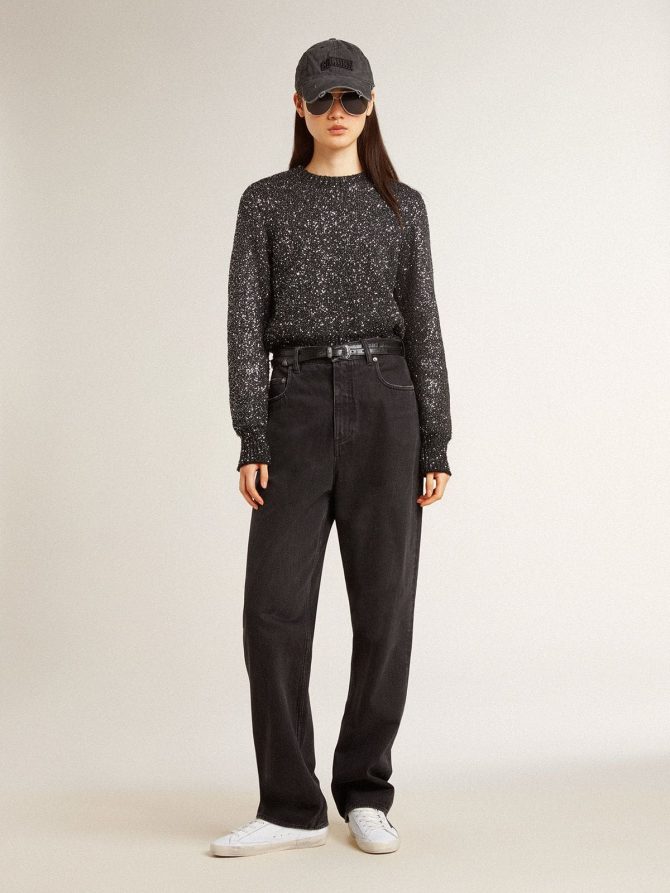 Women’s Super-Star with a black Swarovski crystal star and heel tab - Image 6