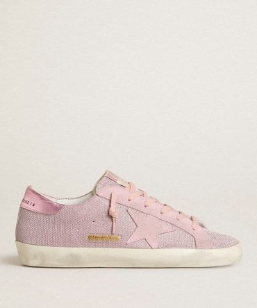 Super-Star LTD in glitter with suede star and leather heel tab