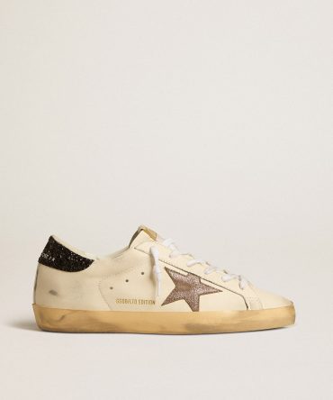 Super-Star LTD with laminated leather star and black glitter heel tab