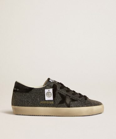 Women’s Super-Star in black Swarovski crystals with black suede star