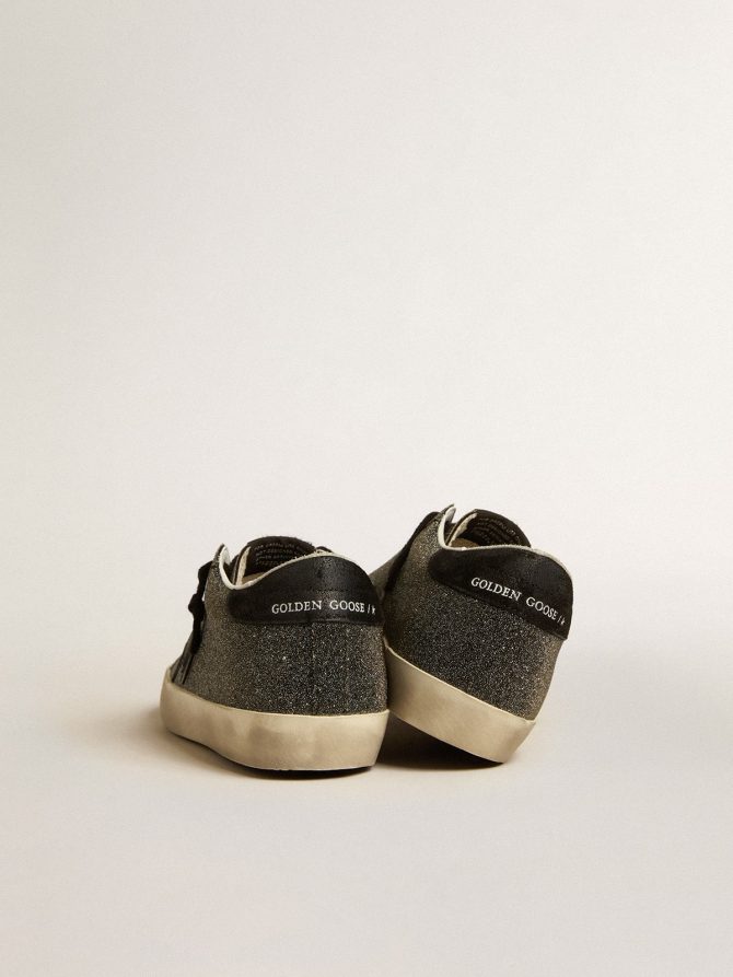 Women’s Super-Star in black Swarovski crystals with black suede star - Image 4