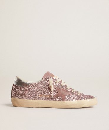 Super-Star LTD in glitter with suede star and silver heel tab