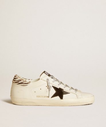Women’s Super-Star with suede star and in pony skin heel tab