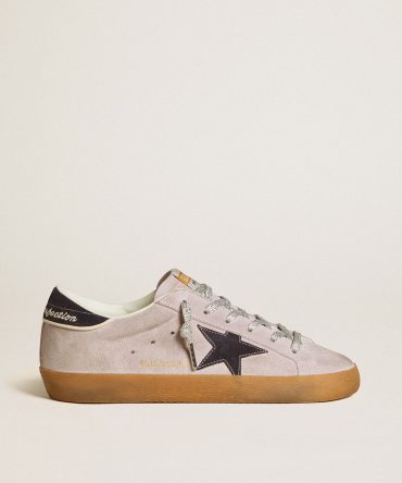 Women’s Super-Star LTD in lilac suede with midnight blue suede star and heel tab