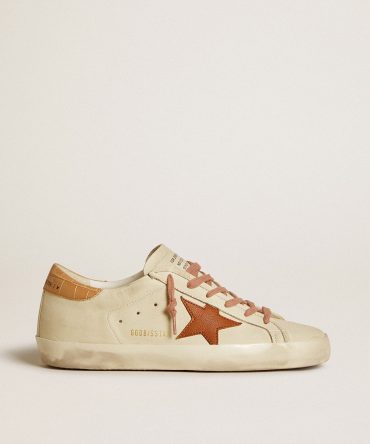 Women’s Super-Star with leather star and crocodile-print leather heel tab
