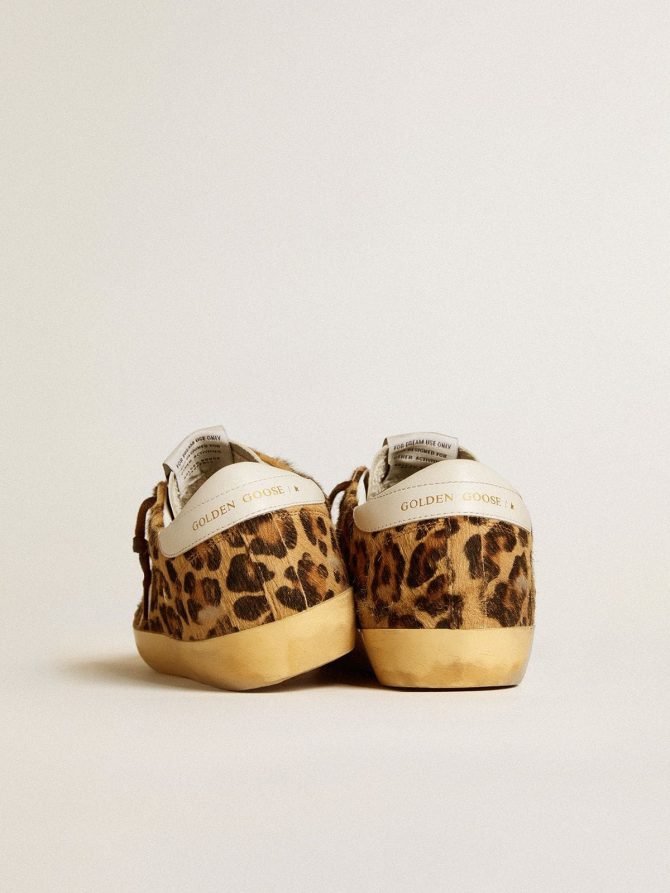 Women’s Super-Star LTD in leopard-print pony skin with leather star and heel tab - Image 4