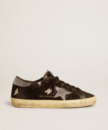 Women’s Super-Star in suede and Swarovski crystals with silver star
