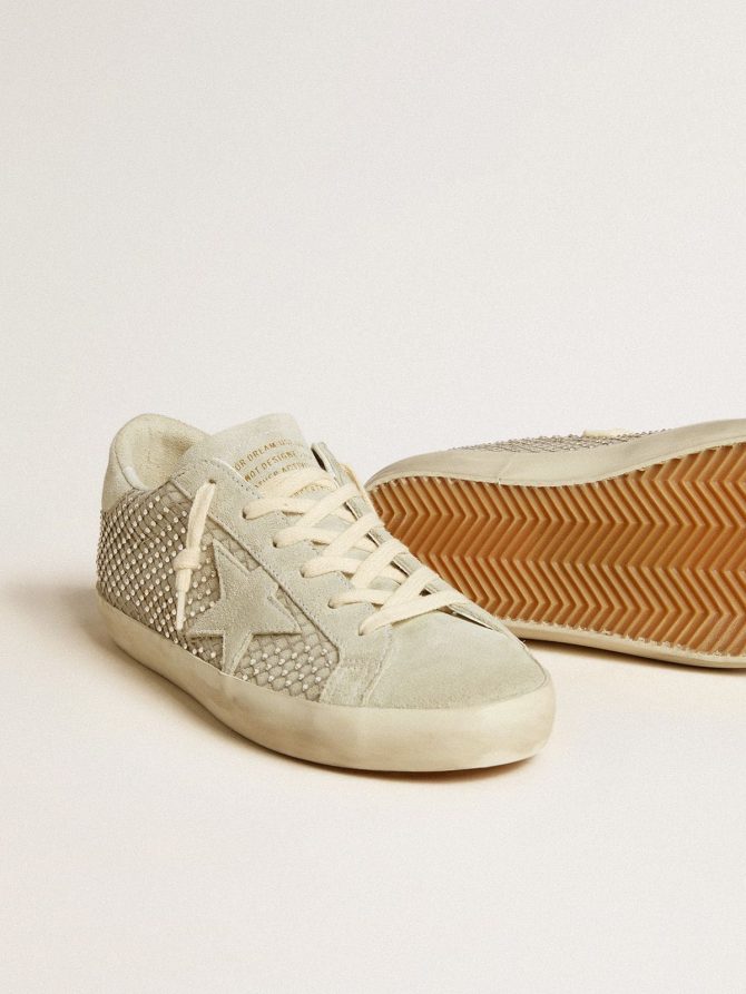 Women’s Super-Star with gray suede star and Swarovski crystal mesh - Image 3