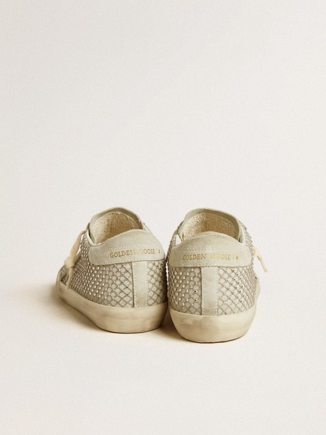 Women’s Super-Star with gray suede star and Swarovski crystal mesh - Image 4