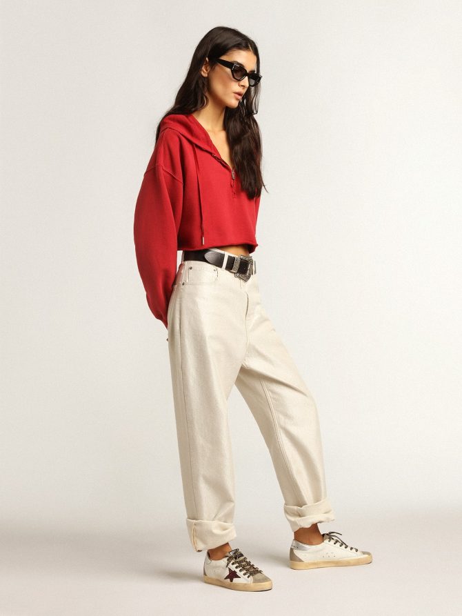 Super-Star with burgundy glitter star and silver heel tab - Image 3
