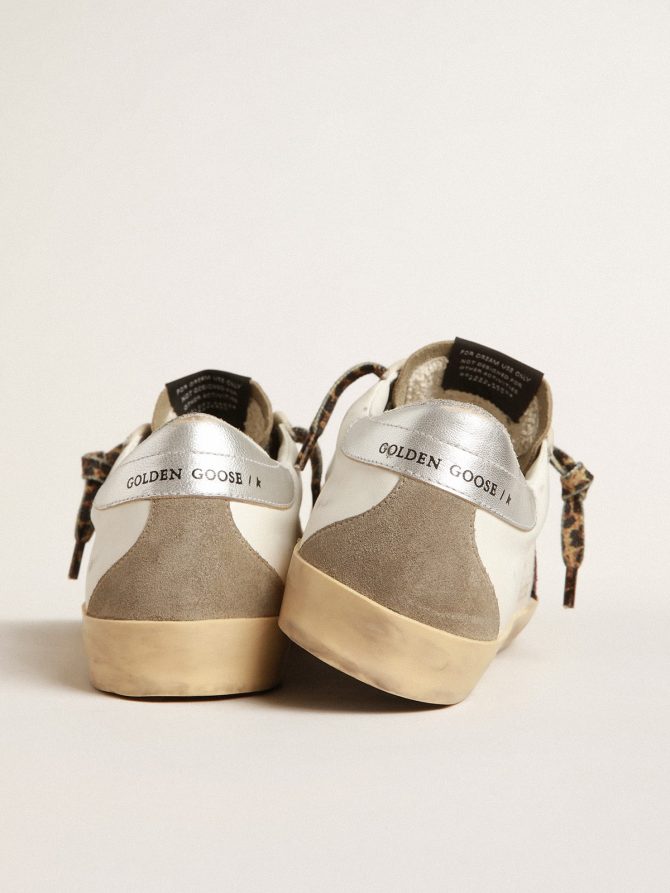 Super-Star with burgundy glitter star and silver heel tab - Image 5