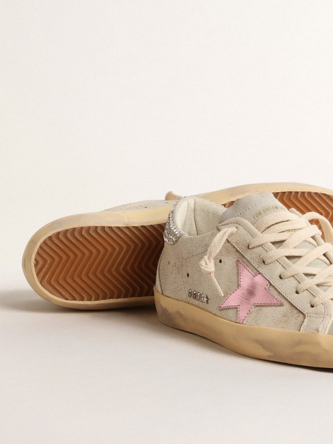 Super-Star LTD in ecru with Swarovski crystal heel tab - Image 3