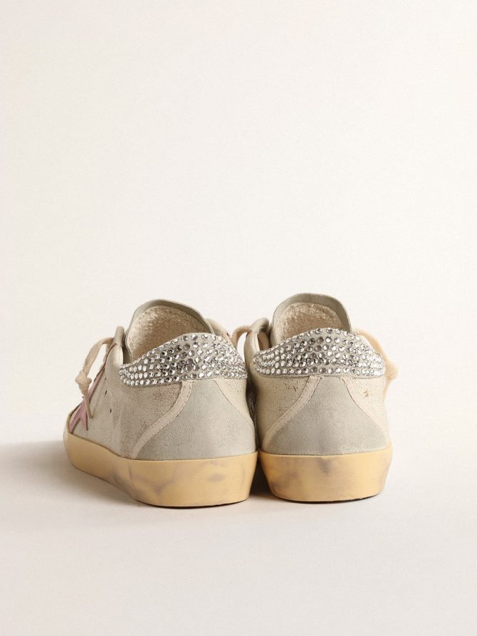 Super-Star LTD in ecru with Swarovski crystal heel tab - Image 4