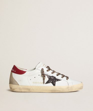 Women’s Super-Star in nappa with glitter star and red nappa heel tab