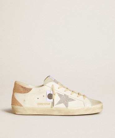 Women’s Super-Star in leather with Swarovski crystal star and heel tab