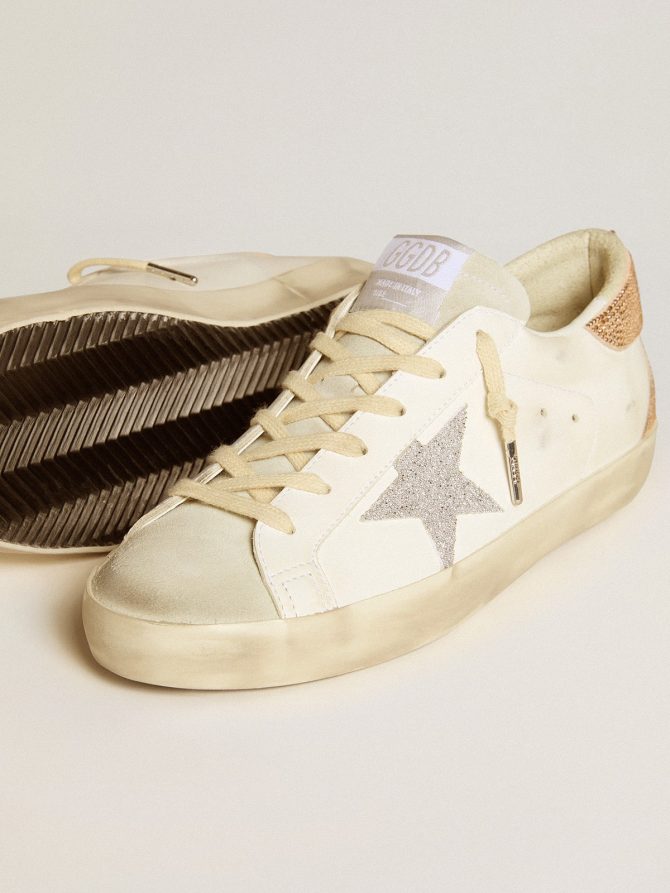 Women’s Super-Star in leather with Swarovski crystal star and heel tab - Image 3